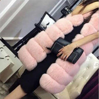 Faux fur vest pile texture detail