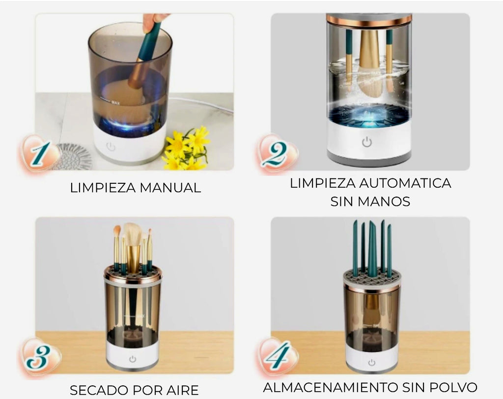 Velqira™ Clean Pro – Limpiador Automático de Brochas