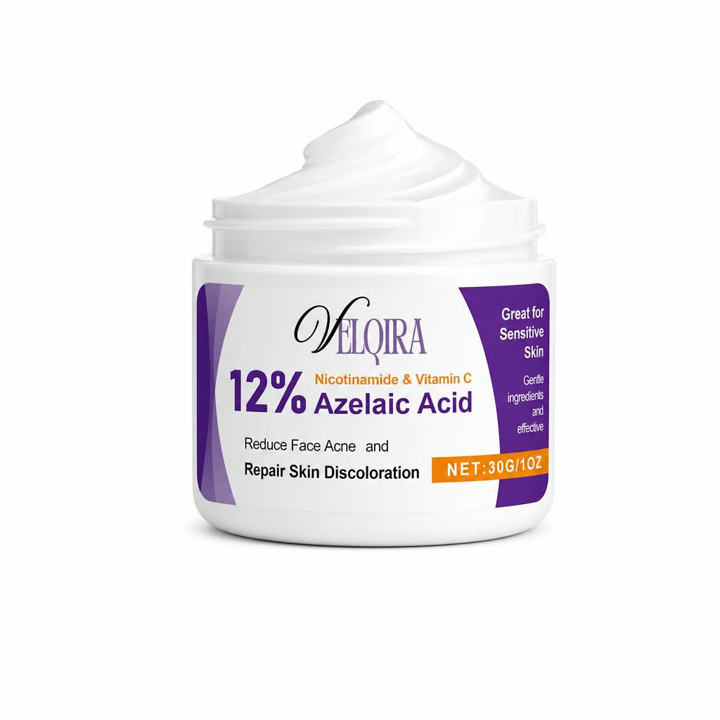 Velqira Azelaic Acid Cream 12% jar, front